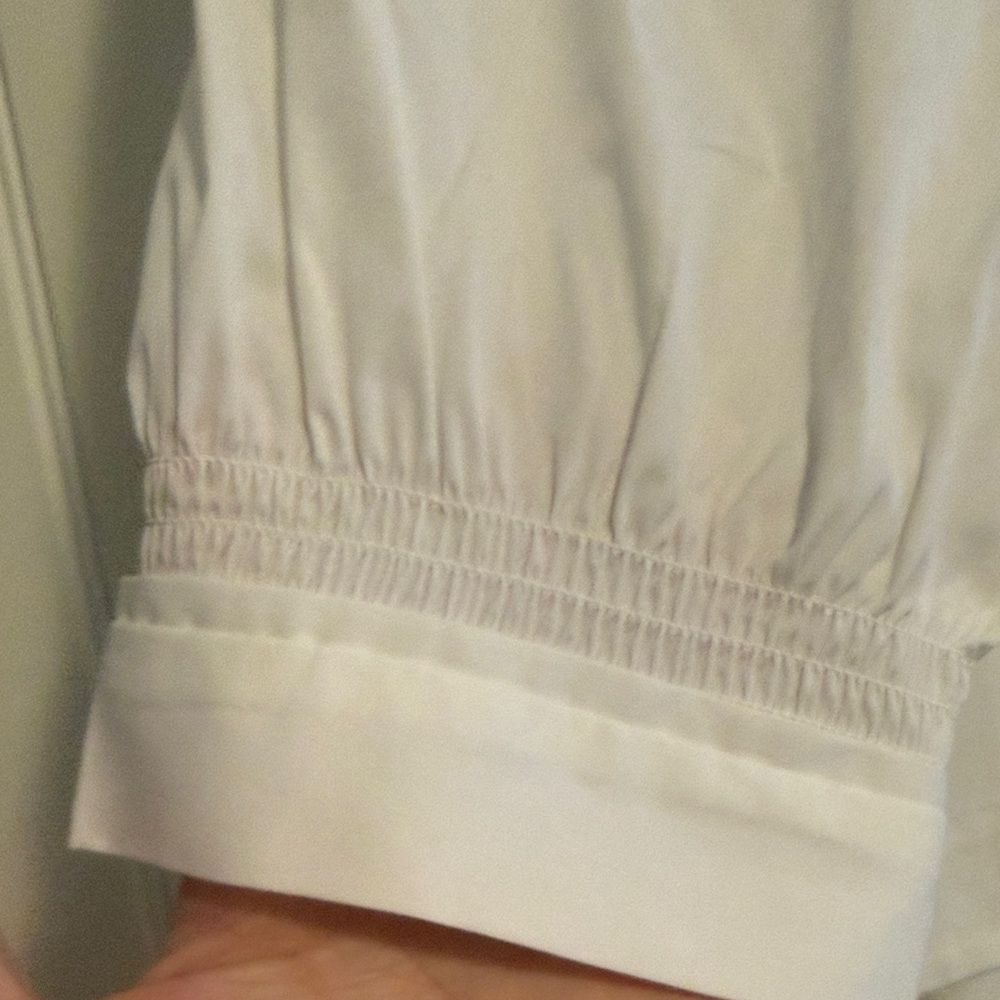 Chico's Cream V-Neck Blouse - Picture 5 of 6
